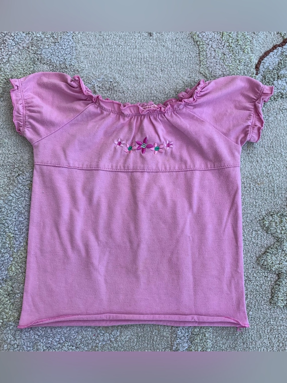 Nanette Lepore Kids Pink Embroidered Milkmaid Top size 4